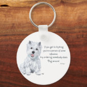 Westie Wisdom - Influent? Sleutelhanger (Voorkant)