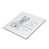 Westie Wisdom Keramische Tegel Tegeltje (Zijkant)