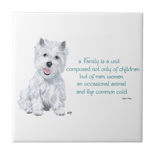 Westie Wisdom Keramische Tegels Tegeltje (Voorkant)