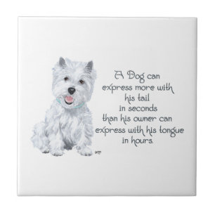 Westie Wisdom Keramische Tegels Tegeltje