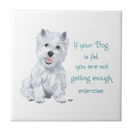 Westie Wisdom Keramische Tegels Tegeltje (Voorkant)