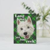 Westie Wisdom. Lang kan je rotzak zijn. Briefkaart (Staand voorkant)