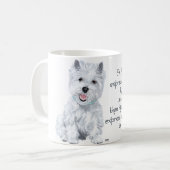 Westie Wisdom - Wagging Tail of Tongue? Koffiemok (Voorkant links)