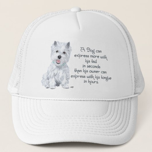 Westie Wisdom - Wagging Tail of Tongue? Trucker Pet (Voorkant)