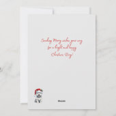 Westie With Gift Merry Christmas Card Feestdagenkaart (Achterkant)