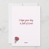 Westie with Roses Valentine's Card Feestdagenkaart (Achterkant)