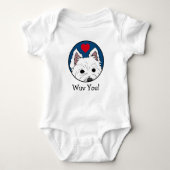 Westie wuv. Baby Bodysuit (Voorkant)