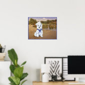 Westie Zeiler met Botensposter Poster (Thuiskantoor)