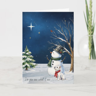 Westie Zie je wat ik zie Kerstkaart Feestdagen Kaart