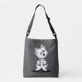 Westie Zombie KiniArt Halloween Crossbody Tas (Achterkant)