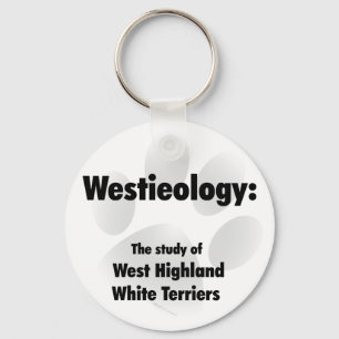 Westieology - Studie van Westies Sleutelhanger