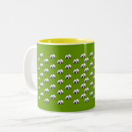 WestiePattern-Mok Tweekleurige Koffiemok (Voorkant links)