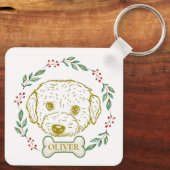 Westiepoo hond gepersonaliseerd sleutelhanger (Achterkant)