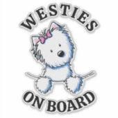 WESTIES AAN BOORD VAN DE STICKER (Voorkant)