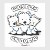 WESTIES AAN BOORD VAN DE STICKER (Vel)
