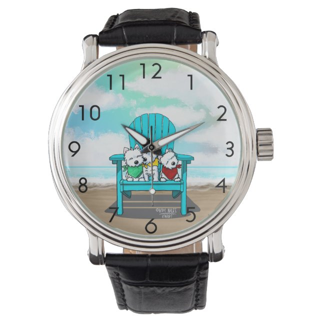 Westies Beach Horloge (Voorkant)