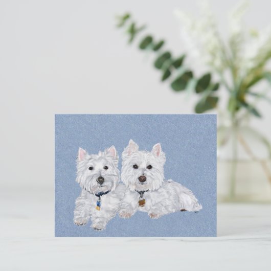 Westies Briefkaart (Staand voorkant)