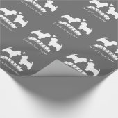 Westies Bruiloft met aangepaste tekst Cadeaupapier (Hoek)