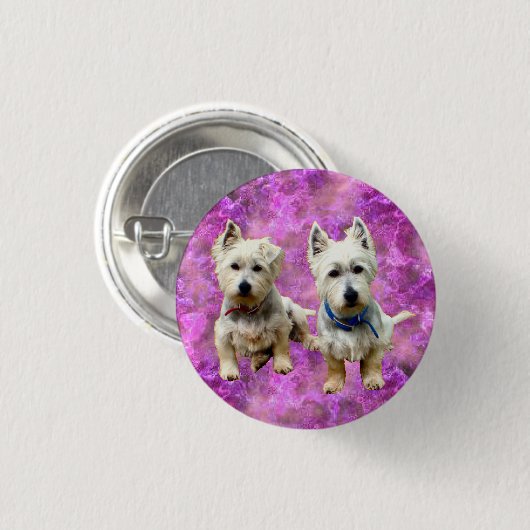 Westies Button. Ronde Button 3,2 Cm (Voorkant /achterkant)