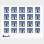 Westies en een Scottie Kerstmis Vierkante Sticker (Vel)