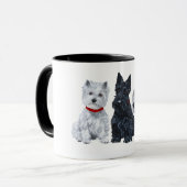 Westies en een Scottie Samen Mok (Voorkant links)