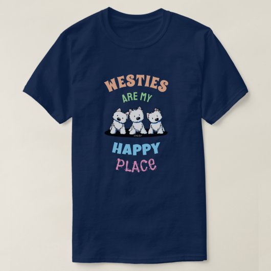 Westies HAPPY KiniArt T-shirt (Design voorkant)