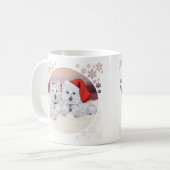 Westies in de wintertijd koffiemok (Voorkant links)