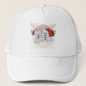 Westies in Wintertime Trucker Pet (Voorkant)