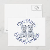Westies Kwantumverstrengeling Briefkaart (Voorkant / Achterkant)
