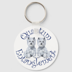 Westies Kwantumverstrengeling Sleutelhanger