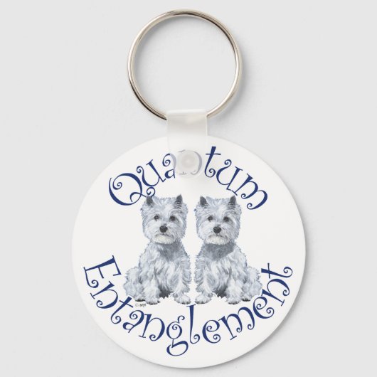 Westies Kwantumverstrengeling Sleutelhanger (Voorkant)