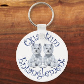Westies Kwantumverstrengeling Sleutelhanger (Voorkant)