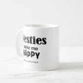 Westies maken me gelukkig koffiemok (Voorkant links)