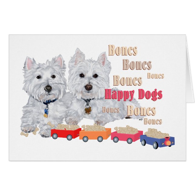 Westies Met Botentrein (Voorkant Horizontaal)