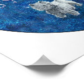 Westies op de maan poster (Hoek)