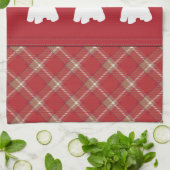 Westies op tartan achtergrond theedoek (Gevouwen)