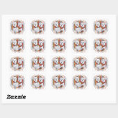 Westies op Tartan Vierkante Sticker (Vel)