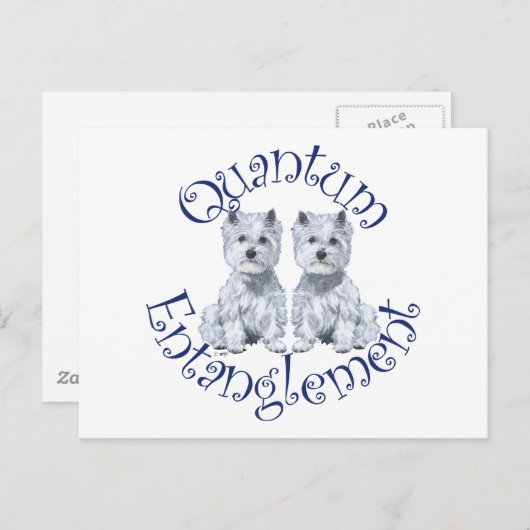 Westies Quantum Entanglement Briefkaart (Voorkant / Achterkant)