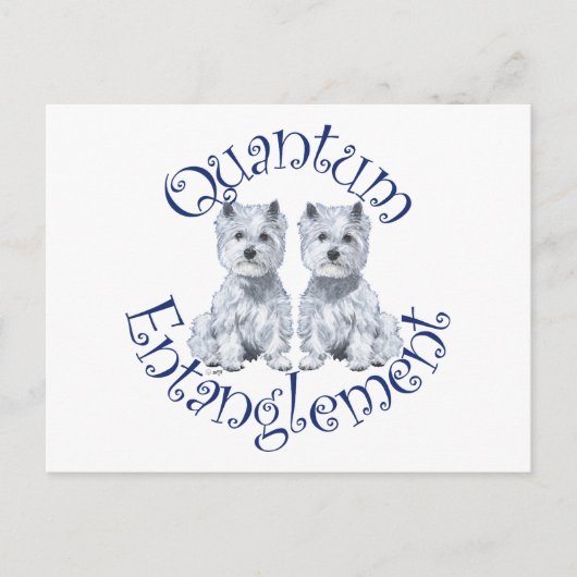 Westies Quantum Entanglement Briefkaart (Voorkant)