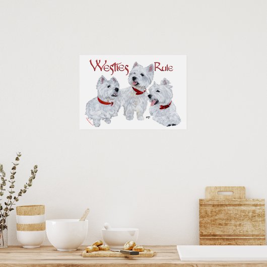 Westies-regel! Poster (Keuken)
