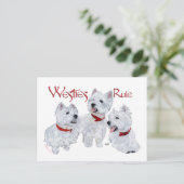 Westies regeren! briefkaart (Staand voorkant)