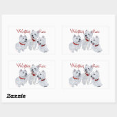 Westies regeren! rechthoekige sticker (Vel)