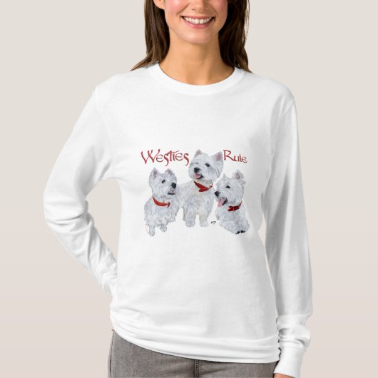 Westies regeren! t-shirt (Voorkant)