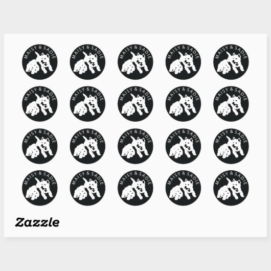Westies Ronde Sticker (Vel)