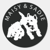 Westies Ronde Sticker (Voorkant)