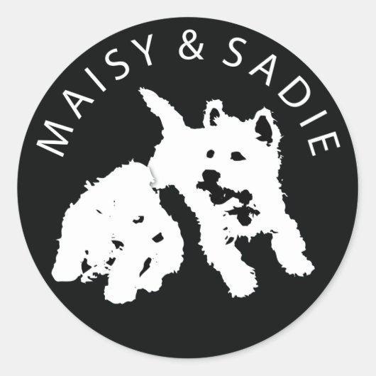 Westies Ronde Sticker (Voorkant)