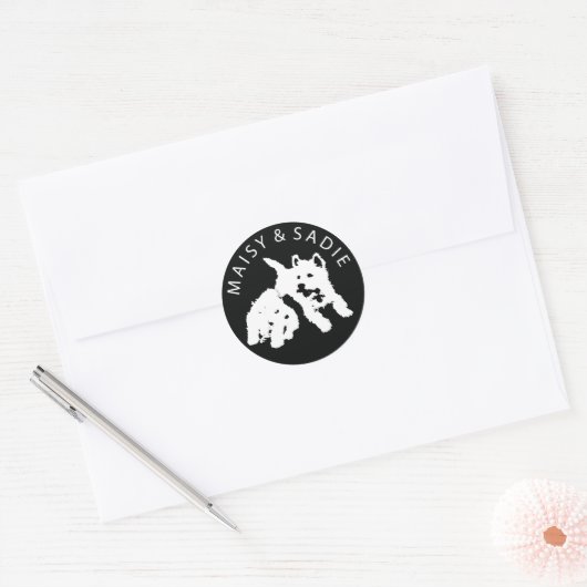 Westies Ronde Sticker (Envelop)