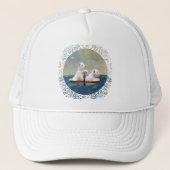 Westies Set Sail Trucker Pet (Voorkant)