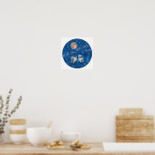 Westies wensen op de maan poster (Keuken)
