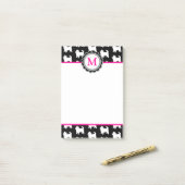 Westies West Highland Terrier Pattern Monogrammed Post-it® Notes (Op bureau)